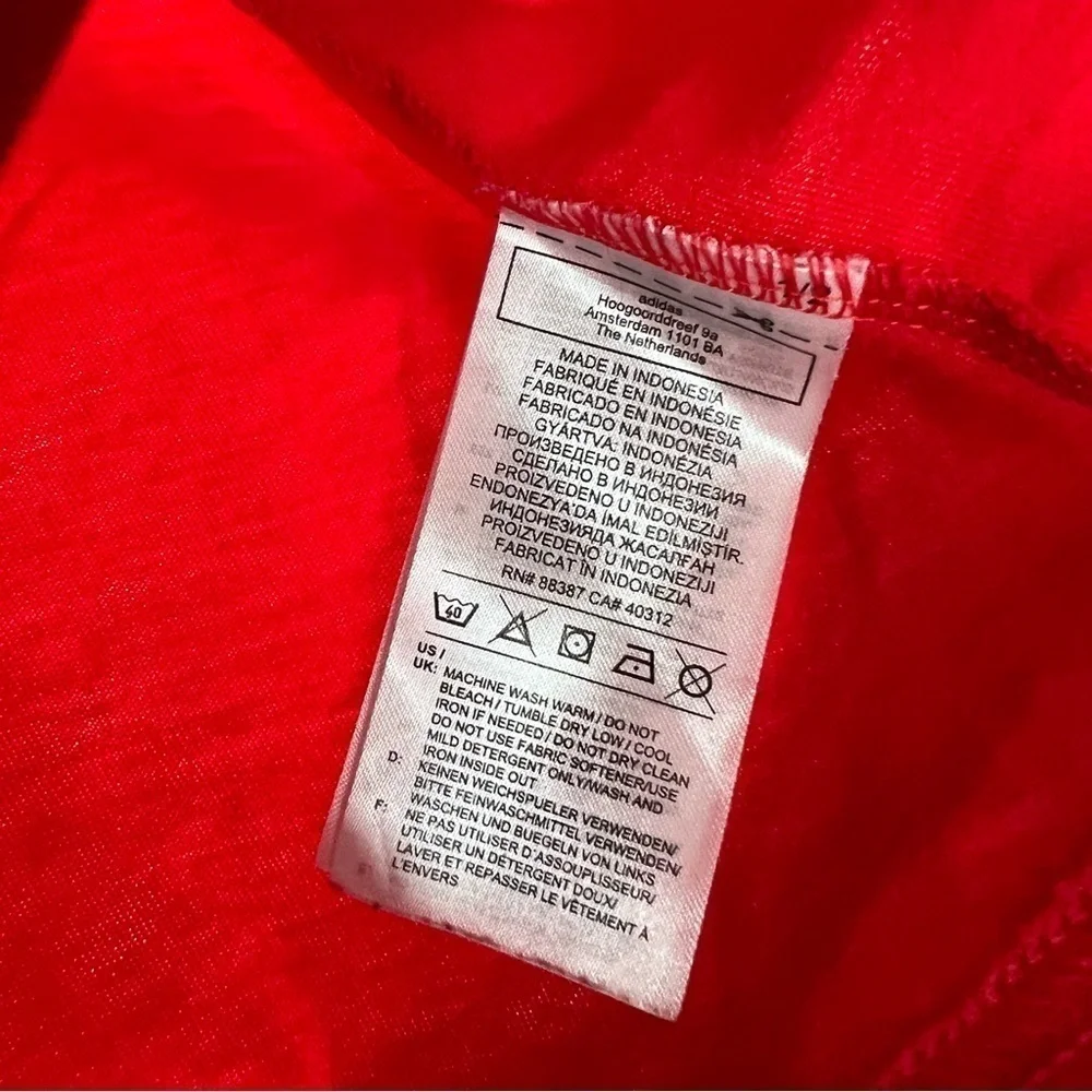 Adidas Red Americana Logo Tank with Contrast Stitching Size Small